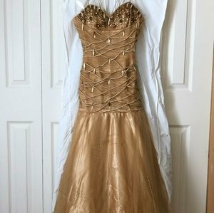 Beautiful Milano Gold Promdress